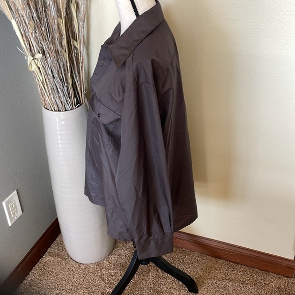 Vintage 70s Obermeyer Japan Khaki Gray Pullover Wind Shirt Size Large - Picture 5 of 9